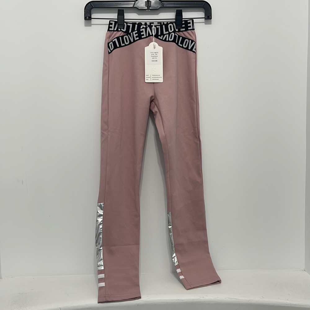Moon River Girls Leggings Pink Black Size Various